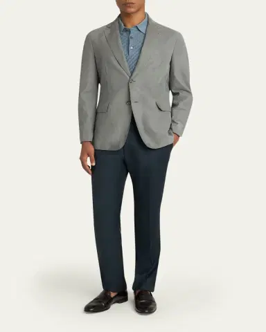 Brioni Men's Monti Nubuck Leather Single-Breasted Blazer | Thumbnail 2 Brioni Men's Monti Nubuck Leather Single-Breasted Blazer | Thumbnail 2