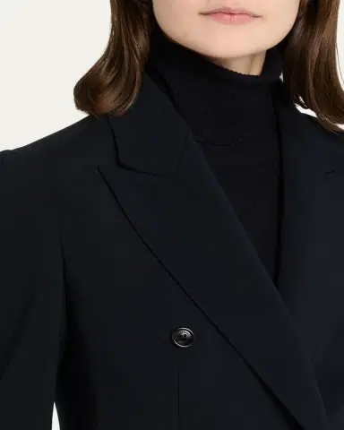 Max Mara Double-Breasted Stretch Wool Crop Jacket | Thumbnail 5 Max Mara Double-Breasted Stretch Wool Crop Jacket | Thumbnail 5