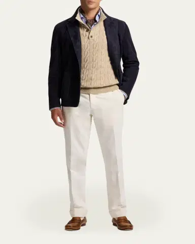 Ralph Lauren Purple Label Hand-Tailored Suede Sport Coat | Thumbnail 2