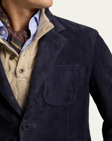 Ralph Lauren Purple Label Hand-Tailored Suede Sport Coat | Thumbnail 5