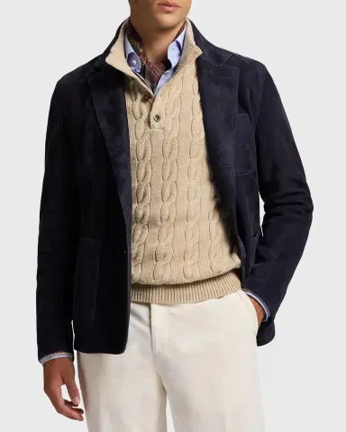 Ralph Lauren Purple Label Hand-Tailored Suede Sport Coat | Thumbnail 8