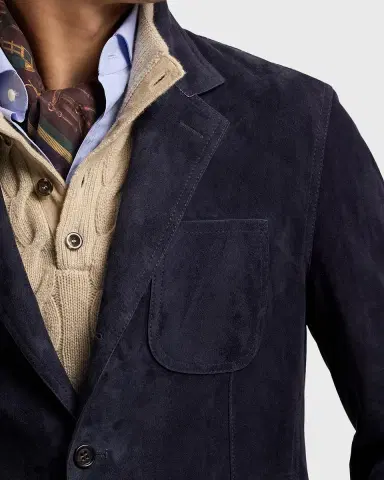 Ralph Lauren Purple Label Hand-Tailored Suede Sport Coat | Thumbnail 9