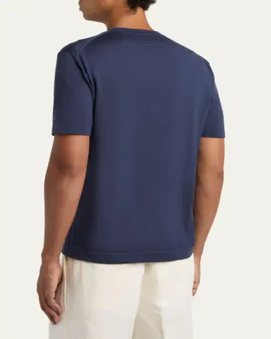 ZEGNA Men's 15milmil15 Wool Crewneck T-Shirt | Thumbnail 3