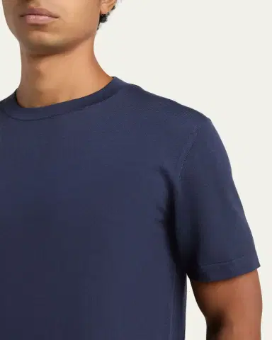 ZEGNA Men's 15milmil15 Wool Crewneck T-Shirt | Thumbnail 5