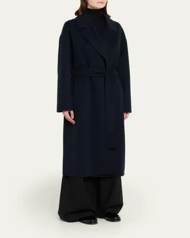 Max Mara Hobby Long Wool Wrap Coat | Thumbnail 4 Max Mara Hobby Long Wool Wrap Coat | Thumbnail 4