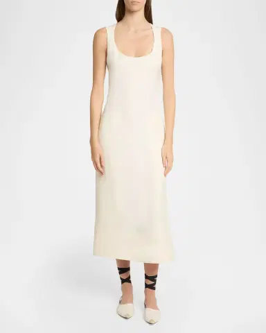 Jacquemus Scoop-Neck Linen Midi Dress | Thumbnail 13 Jacquemus Scoop-Neck Linen Midi Dress | Thumbnail 13