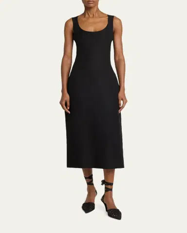 Jacquemus Scoop-Neck Linen Midi Dress | Thumbnail 9 Jacquemus Scoop-Neck Linen Midi Dress | Thumbnail 9