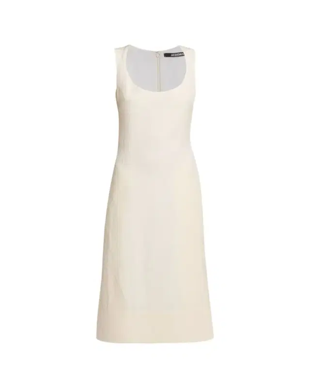 Jacquemus Scoop-Neck Linen Midi Dress