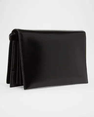 Jil Sander File Small Glossy Leather Shoulder Bag | Thumbnail 2
