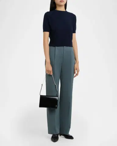 Jil Sander File Small Glossy Leather Shoulder Bag | Thumbnail 4