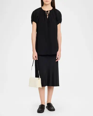 Jil Sander File Small Glossy Leather Shoulder Bag | Thumbnail 9