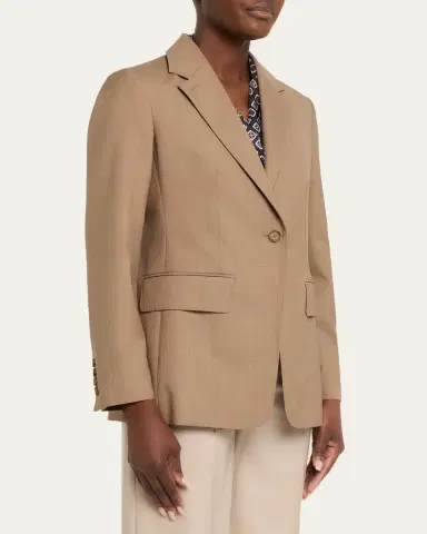Max Mara Circense Single-Button Wool Jacket | Thumbnail 4 Max Mara Circense Single-Button Wool Jacket | Thumbnail 4