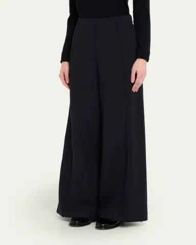 Max Mara Wide-Leg Pick Stitch Scuba Jersey Pants | Thumbnail 4 Max Mara Wide-Leg Pick Stitch Scuba Jersey Pants | Thumbnail 4
