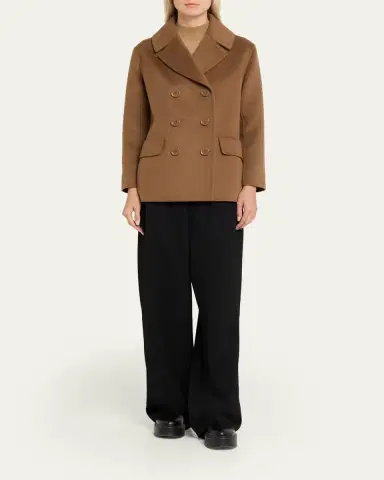 Max Mara Wool Double-Breasted Peacoat | Thumbnail 2 Max Mara Wool Double-Breasted Peacoat | Thumbnail 2