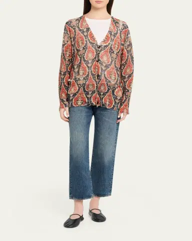 R13 Printed Boyfriend Cardigan | Thumbnail 2 R13 Printed Boyfriend Cardigan | Thumbnail 2