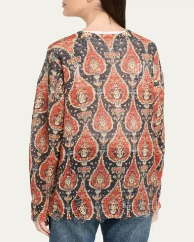 R13 Printed Boyfriend Cardigan | Thumbnail 3 R13 Printed Boyfriend Cardigan | Thumbnail 3