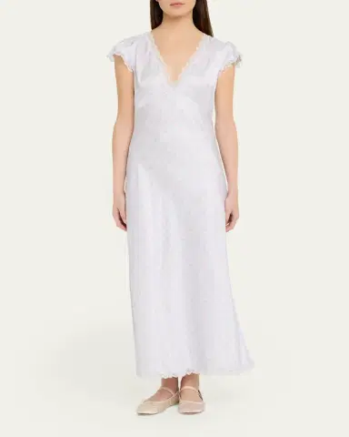 LoveShackFancy Theodore Silk-Blend Floral Maxi Dress | Thumbnail 2