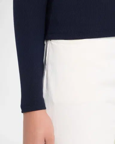 FRAME The Long-Sleeve Ribbed Crewneck Top | Thumbnail 9 FRAME The Long-Sleeve Ribbed Crewneck Top | Thumbnail 9