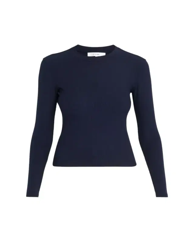 The Long-Sleeve Ribbed Crewneck Top