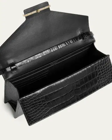 Tom Ford Small Croc-Embossed Leather T-Clasp Clutch Bag | Thumbnail 4 Tom Ford Small Croc-Embossed Leather T-Clasp Clutch Bag | Thumbnail 4