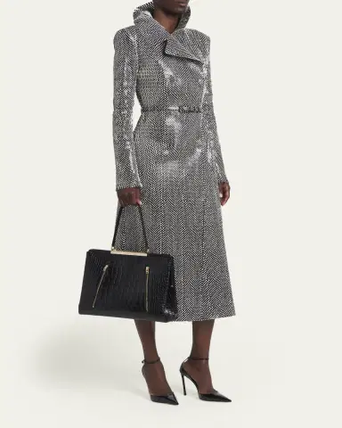 Tom Ford Patrick Croc-Embossed Leather Shoulder Bag | Thumbnail 5 Tom Ford Patrick Croc-Embossed Leather Shoulder Bag | Thumbnail 5
