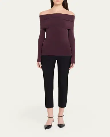 Wolford Sheer Drape Off-Shoulder Top | Thumbnail 2 Wolford Sheer Drape Off-Shoulder Top | Thumbnail 2