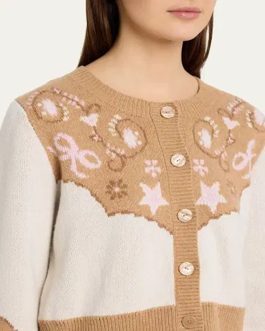 LoveShackFancy Leyah Wool-Blend Saddle Up Cardigan | Thumbnail 5 LoveShackFancy Leyah Wool-Blend Saddle Up Cardigan | Thumbnail 5