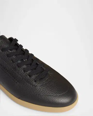 Zegna Men's 232 Grained Leather Low-Top Sneakers | Thumbnail 3