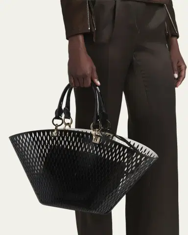Tom Ford Cut Out Patent Leather Medium Tote Bag | Thumbnail 2 Tom Ford Cut Out Patent Leather Medium Tote Bag | Thumbnail 2