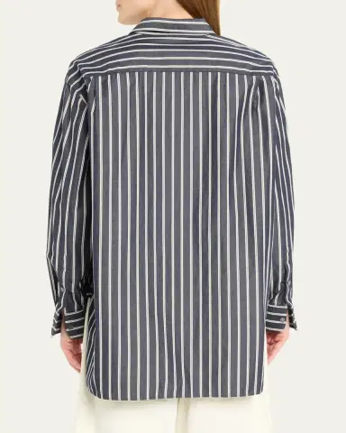 Nili Lotan Yorke Striped Oversized Button-Down Shirt | Thumbnail 3