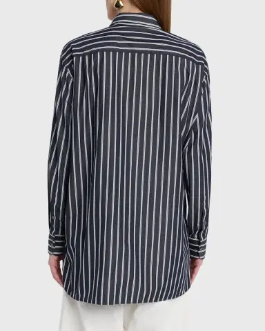 Nili Lotan Yorke Striped Oversized Button-Down Shirt | Thumbnail 7