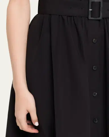 Lafayette 148 New York Puff-Sleeve Organic Cotton Poplin Midi Dress | Thumbnail 5 Lafayette 148 New York Puff-Sleeve Organic Cotton Poplin Midi Dress | Thumbnail 5