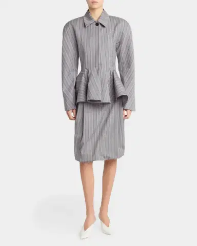 Stella McCartney Striped Tailored Peplum Jacket | Thumbnail 6