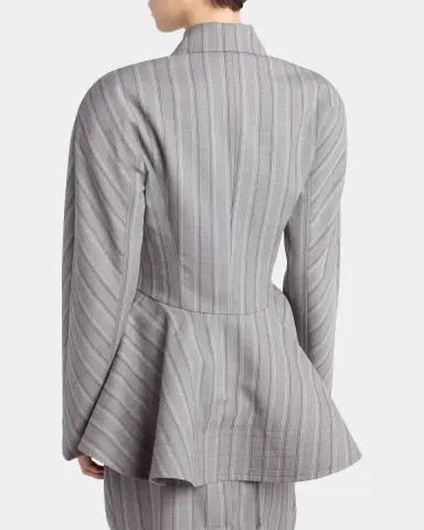 Stella McCartney Striped Tailored Peplum Jacket | Thumbnail 7