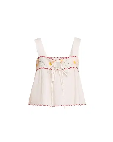 Ciao Lucia Ander Embroidered Cotton-Blend Top | Thumbnail 1