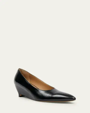 Maison Margiela Court Shoe Leather Wedge Pumps | Thumbnail 2 Maison Margiela Court Shoe Leather Wedge Pumps | Thumbnail 2