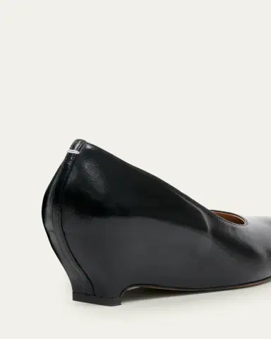 Maison Margiela Court Shoe Leather Wedge Pumps | Thumbnail 3 Maison Margiela Court Shoe Leather Wedge Pumps | Thumbnail 3