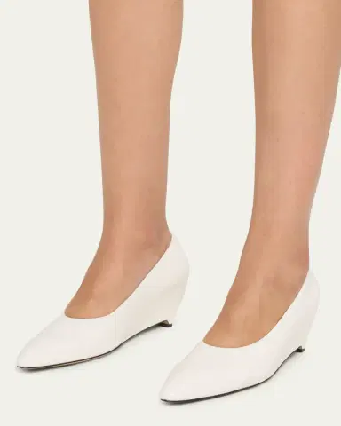 Maison Margiela Court Shoe Leather Wedge Pumps | Thumbnail 6 Maison Margiela Court Shoe Leather Wedge Pumps | Thumbnail 6