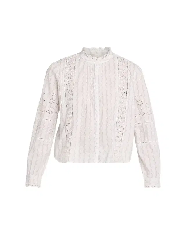 Lal Embroidered Button-Front Top