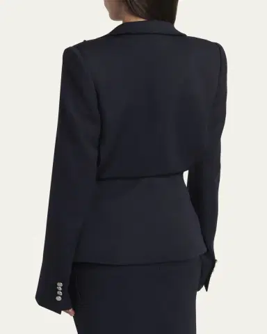 Alexander McQueen Certified Wool Folded Lapel Single-Breasted Jacket | Thumbnail 3 Alexander McQueen Certified Wool Folded Lapel Single-Breasted Jacket | Thumbnail 3