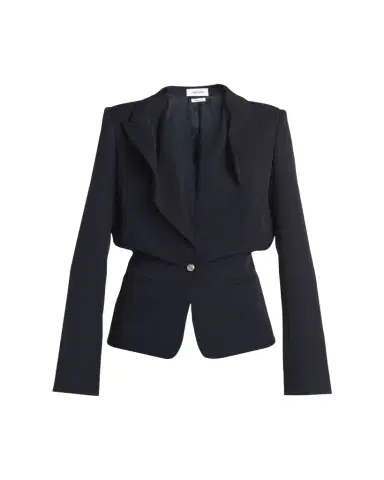 Alexander McQueen Certified Wool Folded Lapel Single-Breasted Jacket | Thumbnail 1 Alexander McQueen Certified Wool Folded Lapel Single-Breasted Jacket | Thumbnail 1