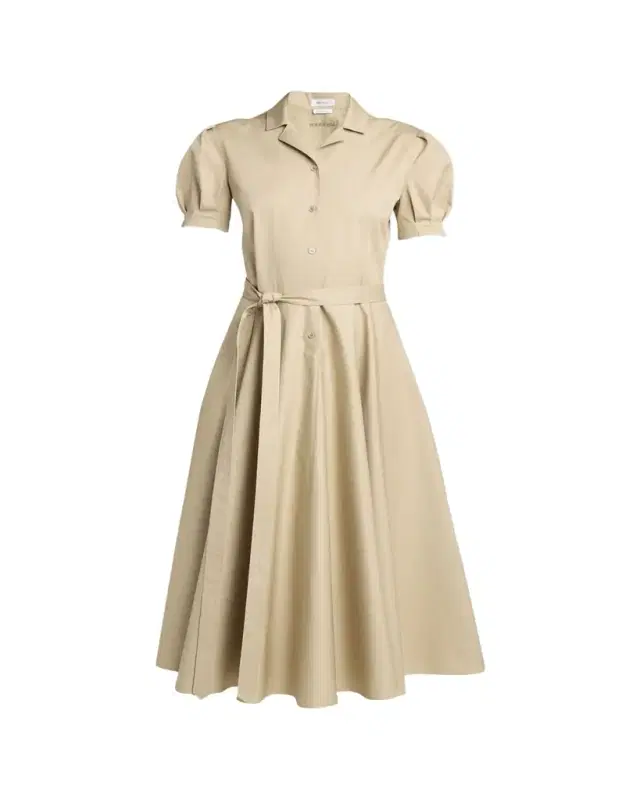 Responsible Cotton Puff-Sleeve Midi Shirtdress