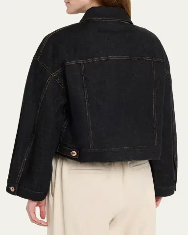 Brunello Cucinelli Boxy Denim Jacket | Thumbnail 3 Brunello Cucinelli Boxy Denim Jacket | Thumbnail 3