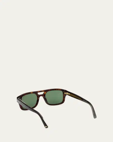 TOM FORD Men's 53mm Acetate Navigator Sunglasses | Thumbnail 4
