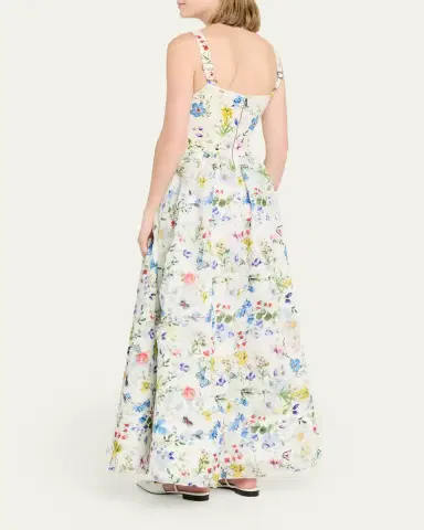 Alice + Olivia Chara Square-Neck Maxi Dress | Thumbnail 3 Alice + Olivia Chara Square-Neck Maxi Dress | Thumbnail 3