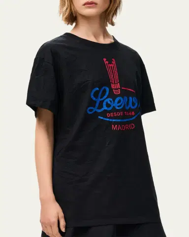 Loewe Logo-Print Cotton-Blend T-Shirt | Thumbnail 4