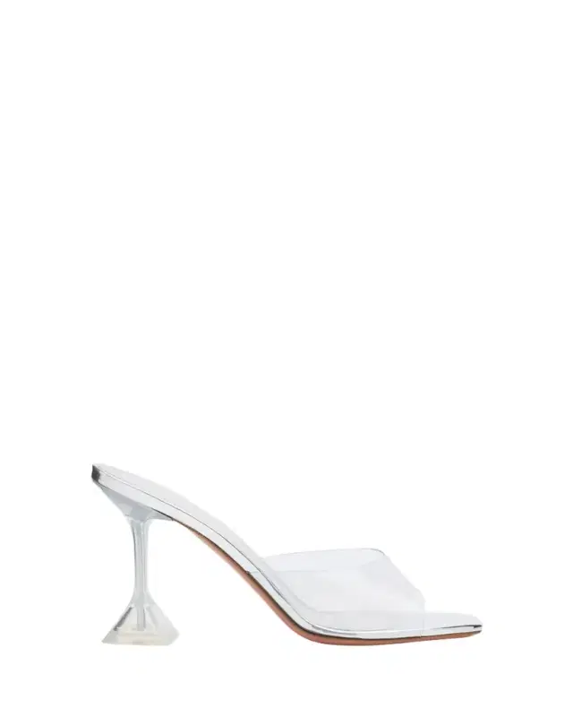 Amina Muaddi 70mm Lupita Transparent Mule Sandals