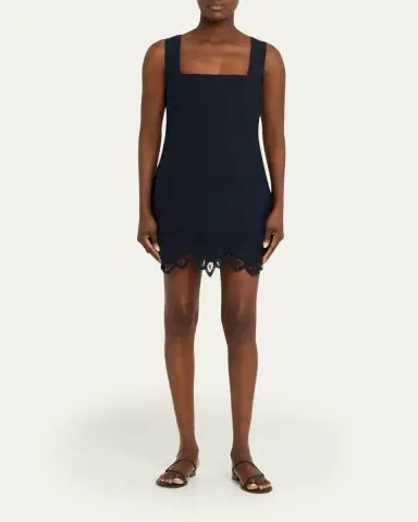 Veronica Beard Shanice Lace Cotton Mini Dress | Thumbnail 2