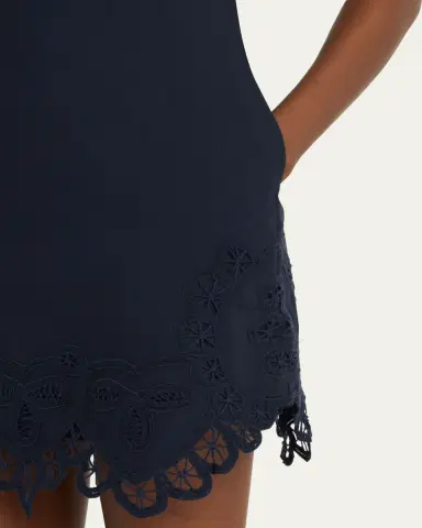 Veronica Beard Shanice Lace Cotton Mini Dress | Thumbnail 5