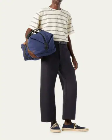 Loro Piana Men's Caravella Stripe Cotton Crewneck T-Shirt | Thumbnail 2 Loro Piana Men's Caravella Stripe Cotton Crewneck T-Shirt | Thumbnail 2